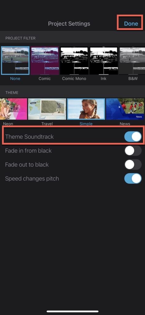 how to loop theme music on imovie on mac