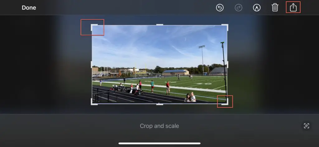 Drag the Crop frame to fit around the video window