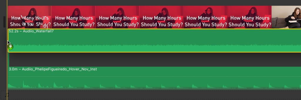 adding a second audio file to an iMovie project 